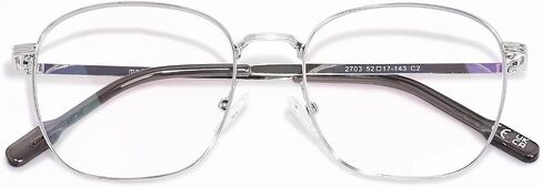 OPTOFENDY Metal Blue Light Blocking Glasses for Women Men, Square Computer Eyeglasses, Anti Eyestrain & UV Protection in Kuwait