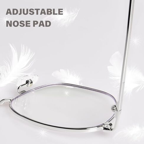 OPTOFENDY Metal Blue Light Blocking Glasses for Women Men, Square Computer Eyeglasses, Anti Eyestrain & UV Protection in Kuwait