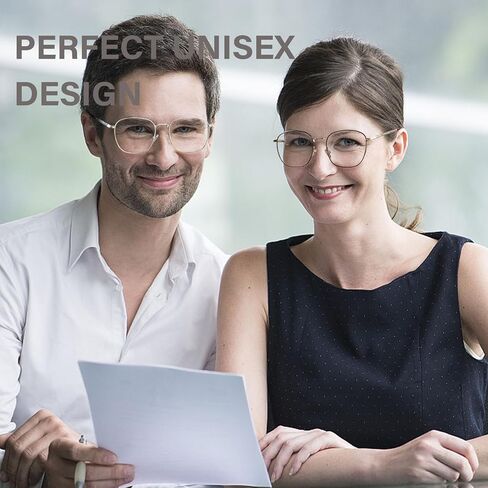 OPTOFENDY Metal Blue Light Blocking Glasses for Women Men, Square Computer Eyeglasses, Anti Eyestrain & UV Protection in Kuwait