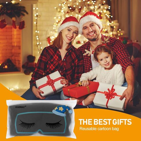 HEADMALL 100% Cotton Blackout Sleep Mask for Men Women - Super Soft & Comfortable Eye Mask for Sleeping , Light Blocking Eye Cover Upgrated Material, Adjustable Blindfold for Airplane Travel / Nap… in Kuwait