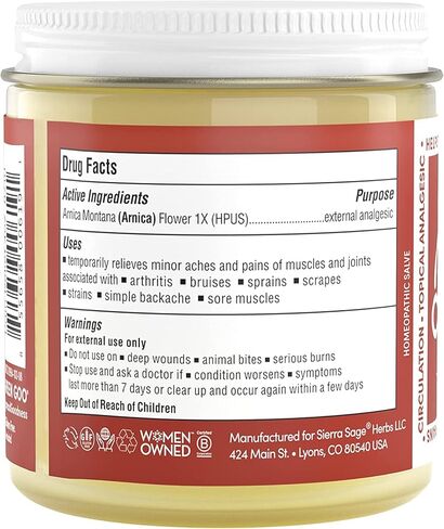 مرهم طبيعي للعناية بالبشرة من جرين جو، لتخفيف الآلام مع زهرة الأرنيكا، علبة سفر بحجم 0.7 أونصة، 4 عبوات in Kuwait