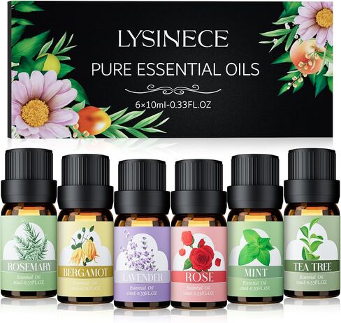 Essential Oils for Diffuser - Extra Pure 100% Diffuser Essential Oils Set with Aromatherapy Oils for Diffusers DIYs and More - Best Holiday Gifts for Mom Girls and Friends - 6 Pack in Saudi Arabia
