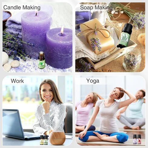 Essential Oils for Diffuser - Extra Pure 100% Diffuser Essential Oils Set with Aromatherapy Oils for Diffusers DIYs and More - Best Holiday Gifts for Mom Girls and Friends - 6 Pack in Saudi Arabia