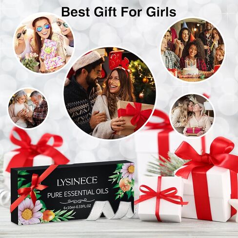 Essential Oils for Diffuser - Extra Pure 100% Diffuser Essential Oils Set with Aromatherapy Oils for Diffusers DIYs and More - Best Holiday Gifts for Mom Girls and Friends - 6 Pack in Saudi Arabia