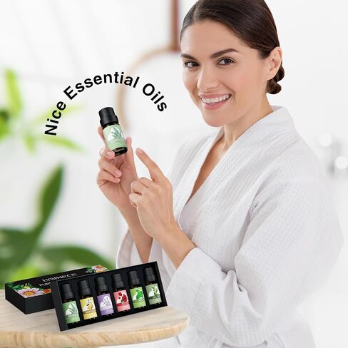 Essential Oils for Diffuser - Extra Pure 100% Diffuser Essential Oils Set with Aromatherapy Oils for Diffusers DIYs and More - Best Holiday Gifts for Mom Girls and Friends - 6 Pack in Saudi Arabia