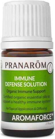 Pranarom - Aromaforce Immune Defence Wellness Blend - Eucalyptus, Rosemary, Peppermint, Corriander, and Clove Bud - 100% Pure Essential Oil Blend | USDA and ECOCERT Certified Organic (5ml) in Kuwait