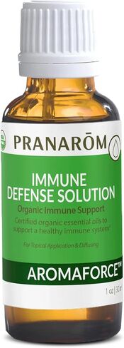 Pranarom - Aromaforce Immune Defence Wellness Blend - Eucalyptus, Rosemary, Peppermint, Corriander, and Clove Bud - 100% Pure Essential Oil Blend | USDA and ECOCERT Certified Organic (5ml) in Kuwait