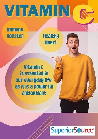 Superior Source Vitamin C 500 mg Sublingual Tablets - Buffered VIT C Sour Cherry Melts - Immune System Booster, Energy Vitamins - 90 Count in Saudi Arabia