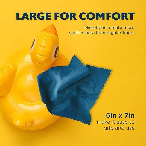 Purity Microfiber Lens Cleaning Cloth - Machine Washable, Lint-Free Ultra-Fine Microfiber Cloth- Cleans Eyeglasses, Screens, Lenses, Phones and Other Delicate Surfaces - Made in USA - 6 Pack, Black in Kuwait