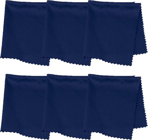 Purity Microfiber Lens Cleaning Cloth - Machine Washable, Lint-Free Ultra-Fine Microfiber Cloth- Cleans Eyeglasses, Screens, Lenses, Phones and Other Delicate Surfaces - Made in USA - 6 Pack, Black in Kuwait