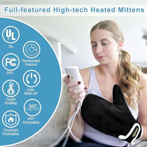 وسادة تدفئة يدوية كهربائية من إنجيوير للنساء والرجال، قفازات التهاب المفاصل الساخنة لتخفيف الآلام لليدين والأصابع ونفق الرسغ، وقفازات تسخين مع مؤقت 30-90 دقيقة، وإيقاف درجة حرارة قابلة للتعديل من 86 إلى 158 درجة فهرنهايت in Kuwait