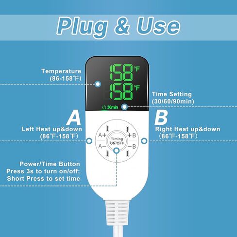 وسادة تدفئة يدوية كهربائية من إنجيوير للنساء والرجال، قفازات التهاب المفاصل الساخنة لتخفيف الآلام لليدين والأصابع ونفق الرسغ، وقفازات تسخين مع مؤقت 30-90 دقيقة، وإيقاف درجة حرارة قابلة للتعديل من 86 إلى 158 درجة فهرنهايت in Kuwait