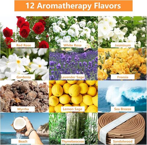 Ziosxin 12 Pcs Scented Candles Gift Set 4.4oz，Soy Wax Candles, Wooden Wick Candle Aromatherapy Candles for Home，Pure Natural Fragrance, 12 Kinds of Fragrance in Kuwait