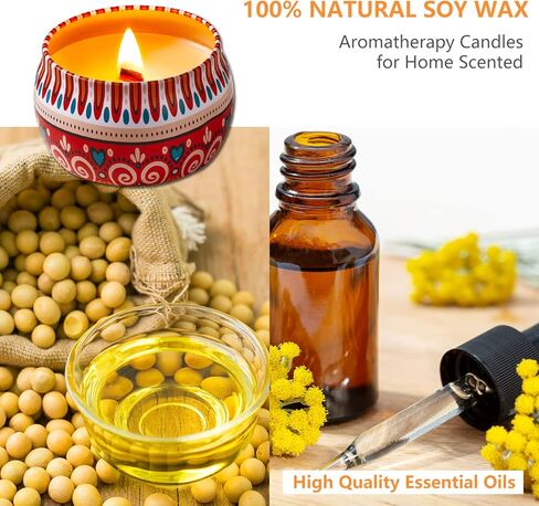 Ziosxin 12 Pcs Scented Candles Gift Set 4.4oz，Soy Wax Candles, Wooden Wick Candle Aromatherapy Candles for Home，Pure Natural Fragrance, 12 Kinds of Fragrance in Kuwait