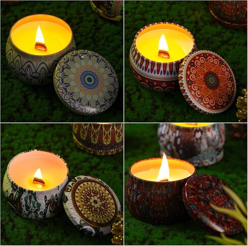 Ziosxin 12 Pcs Scented Candles Gift Set 4.4oz，Soy Wax Candles, Wooden Wick Candle Aromatherapy Candles for Home，Pure Natural Fragrance, 12 Kinds of Fragrance in Kuwait