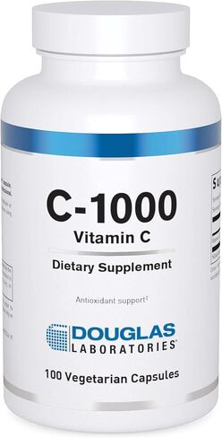 مختبرات دوجلاس C-1000 | فيتامين C نقي 100% لدعم البشرة والأوعية الدموية والأوتار وغضاريف المفاصل والعظام | 100 كبسولة in Kuwait