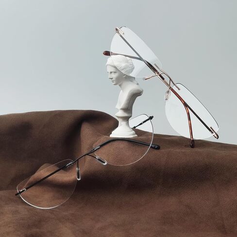 Eyekepper 4-pack Rimless Reading Glasses Women Men Half Moon Readers +0.50 in Kuwait