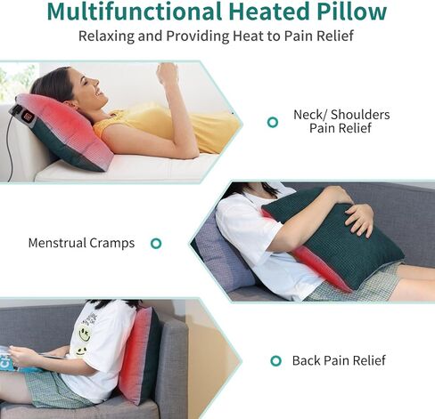 فيرست اي وسادة تدفئة لدعم اسفل الظهر، وسادة تدفئة 17.7 انش × 17.7 انش لتخفيف الالم والام الظهر وتشنج الدورة الشهرية، وسادة كهربائية للبطن والرقبة والكتفين، 3 اعدادات للحرارة، اعدادات مؤقت in Kuwait