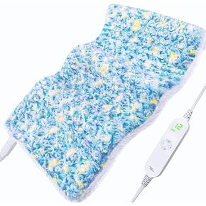 GOQOTOMO XL Electric Heating Pad for Back Pain Relief, 8 Timers Auto Shut Off, Machine Washable, Cute Heat Pad, Holiday Gifts for All, Gifts for Women, Heat Patch, Rose Tie-Dye - Green and Yellow（JML）