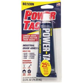 BEACON Power-Tac - الغراء النهائي متعدد الأغراض بقوة فائقة ورائحة منخفضة ووقت جفاف سريع لمدة 10 دقائق، 2.5 أونصة in Kuwait