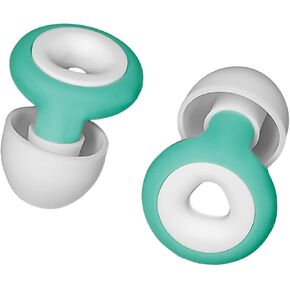 Quality earplugs - Triangle Shape for Sleeping, Concerts, Swimming, Noise Reduction - Super Soft, Comfortable and Waterproof - with Multiple Sizes S,M, L (Turquoise and White) in Kuwait