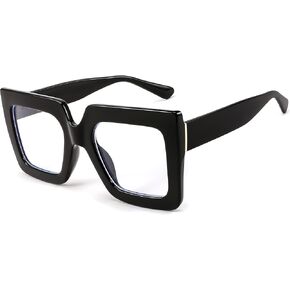 FEISEDY Fashion Oversized Square Glasses Frame Blue Light Blocking Eyewear for Women B2381