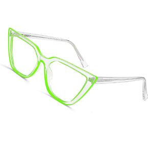 FEISEDY Women Cat Eye Blue Light Blocking Glasse Frame Fake Nerd Clear Square Computer Eyewear Anti Eyestrain B2353