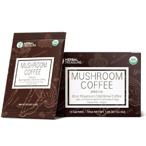 WL Herbal Treasure Mushroom Green Tea with Lions mane Reishi Cordyceps Chaga 15 Count in Saudi Arabia