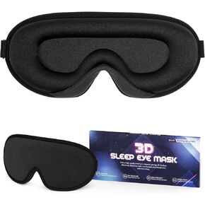Sleeping Mask,Women Men Sleeping Eye Mask,3D Contoured Cup Sleeping Mask & Blindfold,Concave Molded Nighttime Sleeping Masks,Adjustable Straps,Breathable and Soft, Suitable for Sleeping,Yoga,Traveling in Kuwait