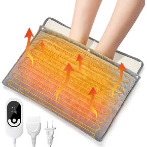 جهاز تدفئة القدمين الكهربائي من فونسو، وسادة تسخين سريعة 2 في 1 لتخفيف آلام القدمين والظهر واليد، كبيرة جدًا للرقبة والكتف، إيقاف تلقائي، 6 مستويات حرارة وإعدادات مؤقت قابلة للغسل in Kuwait