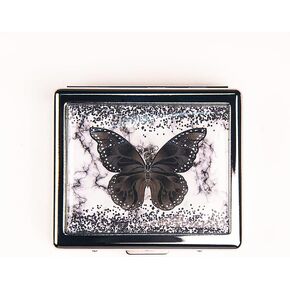 BOKAAW زيت الشوكران السام 7 أيام منظم حبوب منع الحمل فضي لامع مع مرآة بالداخل يحتوي على 8 مقصورات منفصلة مستطيلة 7 أيام علبة حبوب منع الحمل in Kuwait