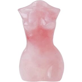 Apengshi Natural Crystal Green Aventurine Goddess Statue Healing Crystal Hand-Carved Female Model Sculpture Meditation Yoga Balancing Chakras Home Ornaments Gifts