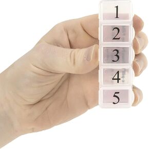 e-Pill 5 Times A Day Pill Organizer, Vitamin and Medicine Pill Box - Clear in Saudi Arabia