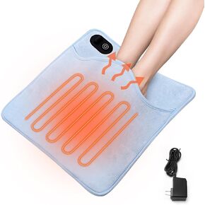 Electric Heated Foot Warmer, USB Rechargeable Feet Warmers with Three Temperature Design, Heat Pads for Men and Women, Washable Fast Heat Use for Feet Back Waist Abdomen (15.4x15.4in) in Kuwait