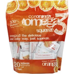 Coromega - Omega-3 Squeeze Orange - 120 Packet(s) in Kuwait