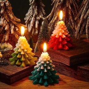 Christmas Scented Candles Gift Wax Realistic Tree Shaped Candle for Home Cute Aromatherapy Candles for Christmas Party Holiday New Year Decoration (Christmas Pine Cone, 2 Pcs)