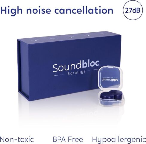 سدادات أذن أورورا سيليكون Soundbloc™- 6 أزواج من سدادات الأذن الهادئة للنوم، سدادات أذن قابلة للتشكيل، سدادات أذن مخصصة لتقليل الضوضاء، سدادات أذن سيليكون ناعمة قابلة لإعادة الاستخدام، سدادة الأذن للنوم مقاس S/M in Saudi Arabia