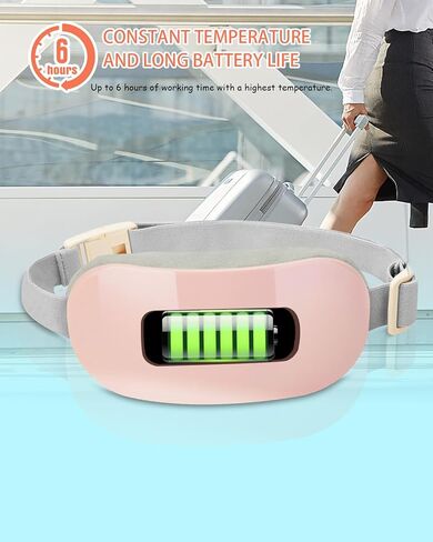 BELTLY Cordless Heating Pad with 4 Heat Levels and 4 Massage Modes, Portable Electric Fast Heating Waist Belt Device for Back, Belly or Cramps Pain Relief (Fast Heating Pink) in Saudi Arabia