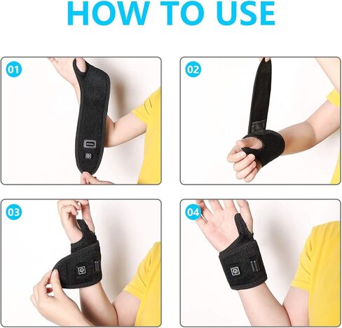 Sukeer ساخنة المعصم التدفئة المعصم هدفين، التفاف المعصم ساخنة، 3 مستوى تحكم الحرارة المعصم دعم اليد مثالية لالتهاب المفاصل، آلام النفق الرسغي، التهاب الأوتار، والإصابات المزمنة، والكدمات، والالتواء in Kuwait