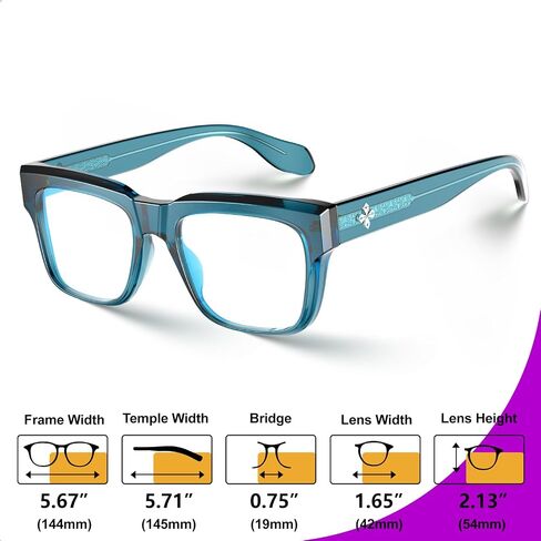 VISOONE TR90 Square Blue Light Blocking Glasses Fashion Computer Eyewear for Women and Men RANDI in Kuwait