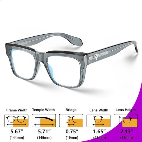 VISOONE TR90 Square Blue Light Blocking Glasses Fashion Computer Eyewear for Women and Men RANDI in Kuwait