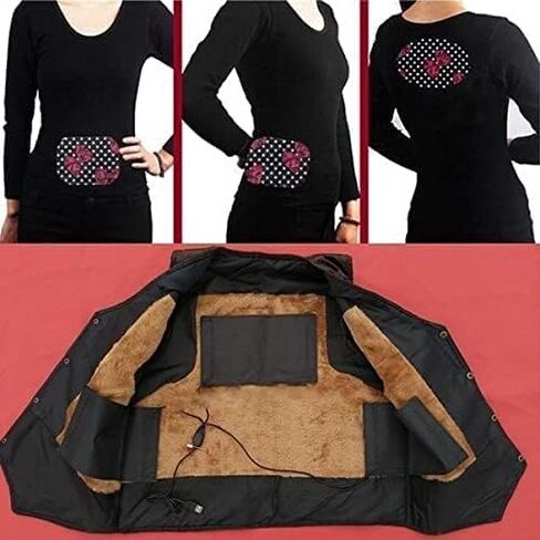 منصات التدفئة الكهربائية للملابس، DDSKY 5 قطع قابلة للتعديل 3 قطع من ألياف الكربون ساخنة، سخان مقاوم للماء للتخييم في الشتاء خفيف الوزن - شحن USB in Kuwait