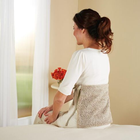 وسادة تدفئة شعاع الشمس لتخفيف الآلام | حجم قياسي فائق النعومة، 3 إعدادات للحرارة مع إيقاف تلقائي وأشرطة | بيج، 30.48 سم × 38.1 سم in Kuwait