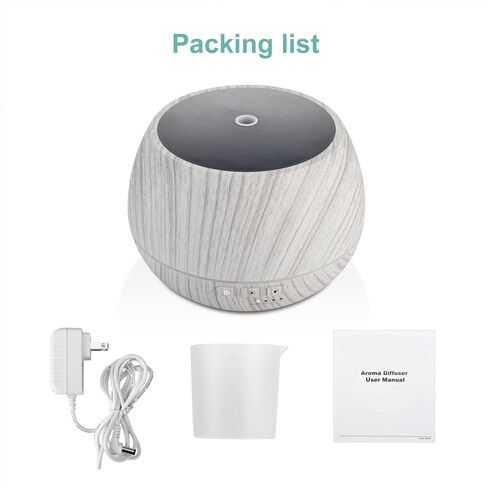 Aroma diffusers for Essential Oil Large Room,500ML Essential Oils Aromatherapy Diffuser Cool Mist humidifier with Ambient Light & 4 Timer,Waterless Auto Off Diffuser Vaporizers for Home Kids in Kuwait