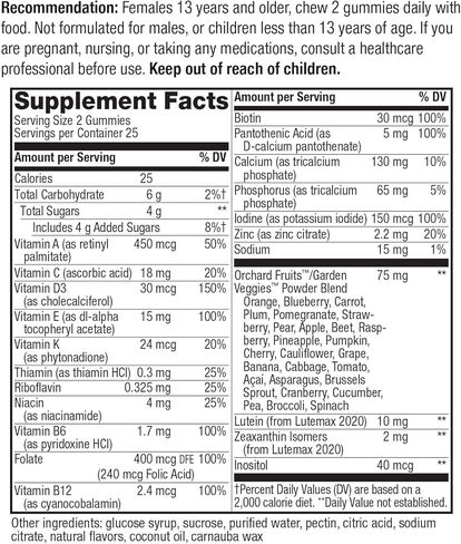 Nature’s Way Alive! Teen Gummy Multivitamin for Her, Helps Eyes Filters Blue Light*, Citrus Burst Flavor in Kuwait