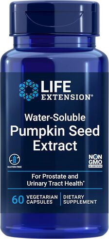 Life Extension Water Soluble Pumpkin Seed Extract - Supplement For Bladder and Urinary Health - Non-GMO, Gluten-Free, Vegetarian - 60 Capsules in Saudi Arabia