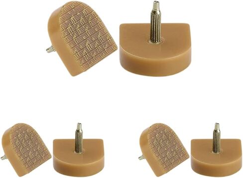 Uxcell 6 قطع أحذية بلاستيكية بكعب عالي للسيدات 22 مم × 21 مم بيج in Kuwait