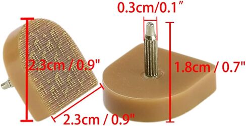 Uxcell 6 قطع أحذية بلاستيكية بكعب عالي للسيدات 22 مم × 21 مم بيج in Kuwait