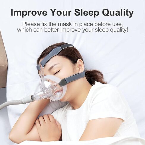 حزام قناع CPAP بديل لحزام الرأس من RESCOMF متوافق مع معظم أقنعة توقف التنفس أثناء النوم والأنف والوجه بالكامل، مادة متينة قابلة للتمدد، متوسط ​​(أغطية الرأس فقط) in Kuwait