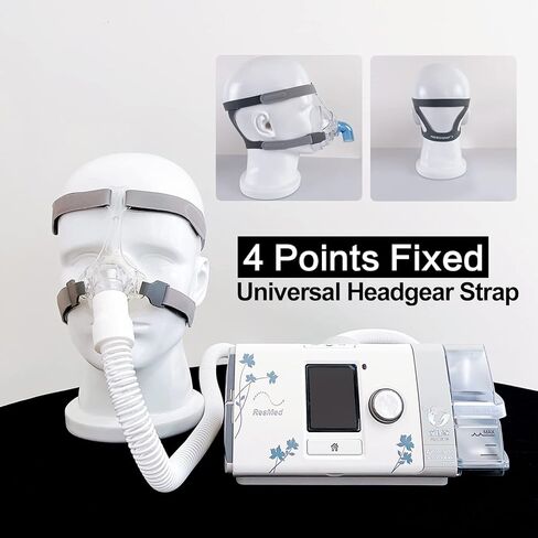 حزام قناع CPAP بديل لحزام الرأس من RESCOMF متوافق مع معظم أقنعة توقف التنفس أثناء النوم والأنف والوجه بالكامل، مادة متينة قابلة للتمدد، متوسط ​​(أغطية الرأس فقط) in Kuwait